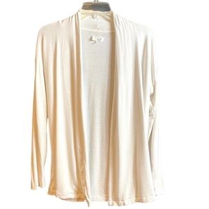 Lou & Grey Nordstrom tan jersey cardigan, size small